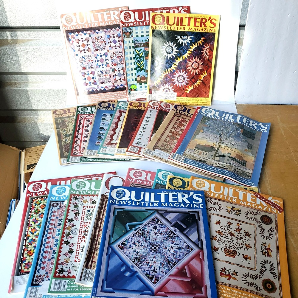 Vintage Quilters Newsletter Magazine 1990's Lot Of 22 Great Cond Hobby Quilting